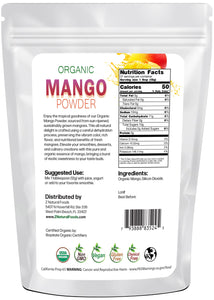 Organic Mango Powder back of the bag image