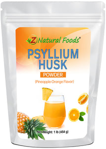 Front of the bag image of Psyllium Husk Powder Pineapple Orange Flavor 1 lb
