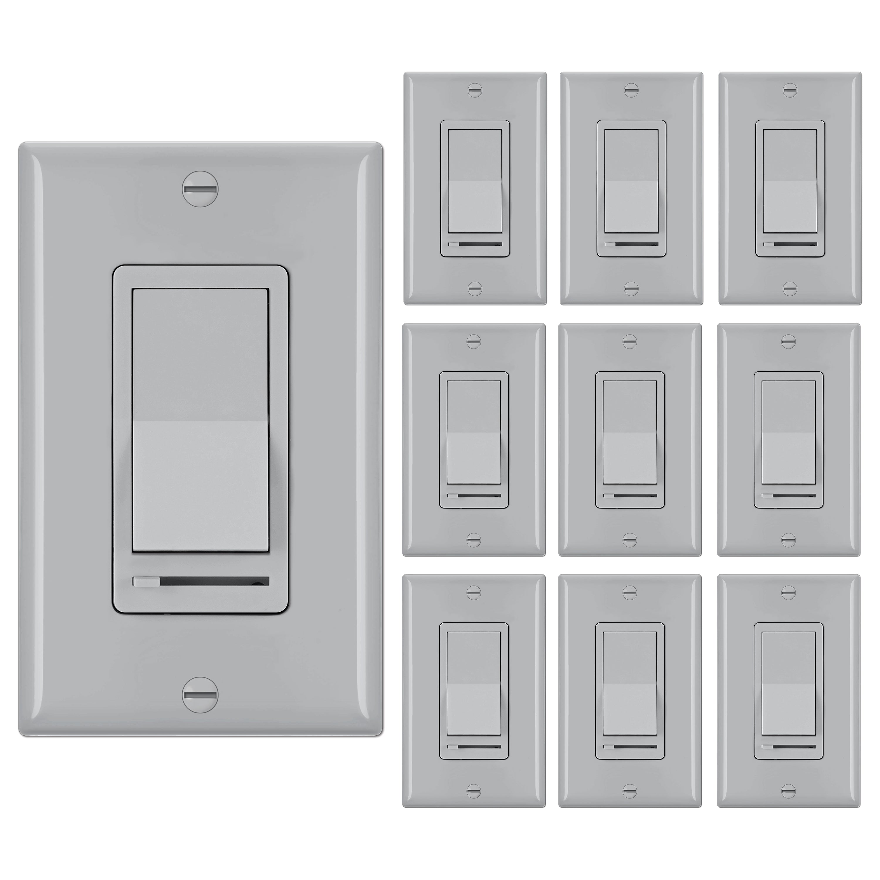 10 Pack] BESTTEN Dimmer Switch, Way or Single Pole, for Dimmable LE –  BESTTEN US