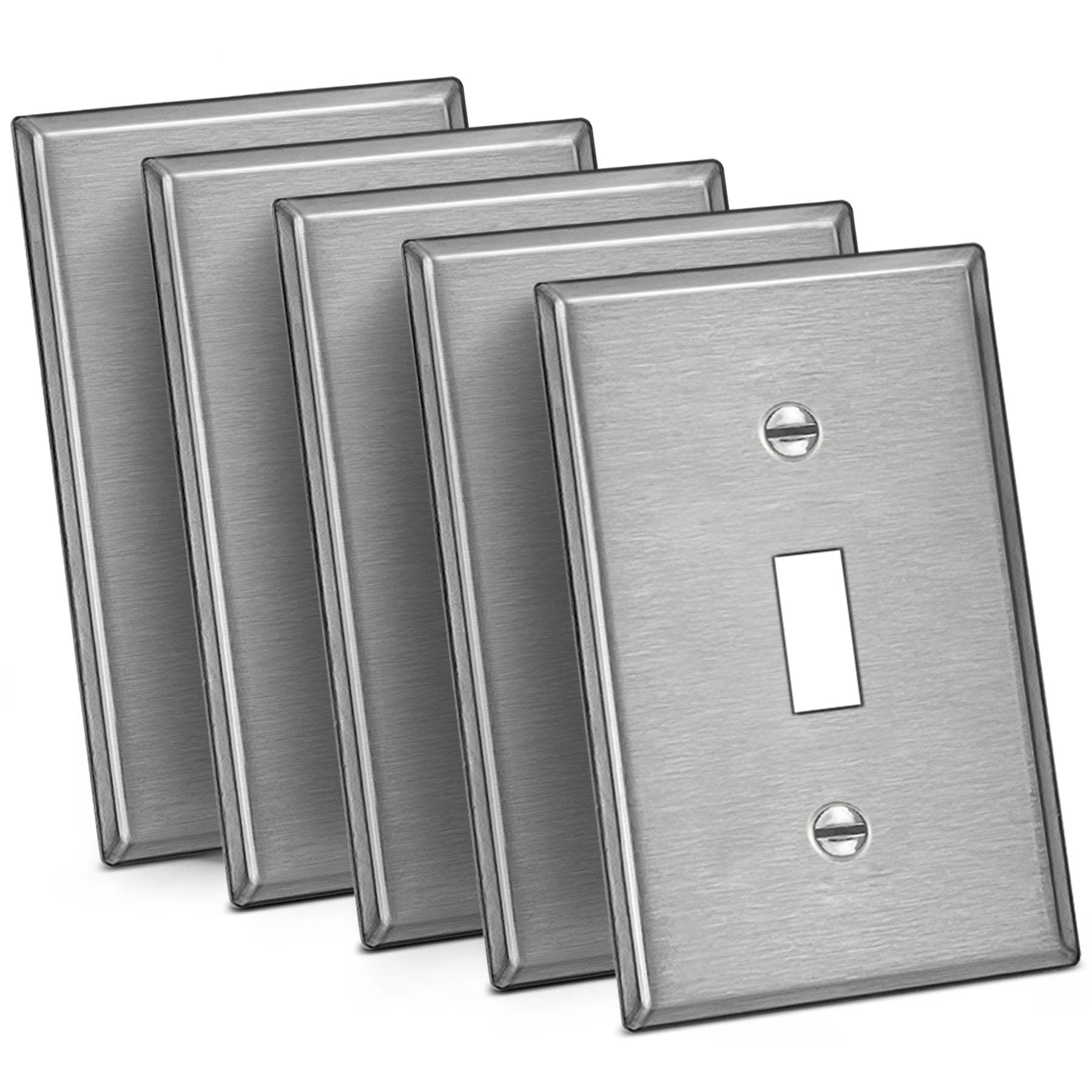 Pack] BESTTEN 1-Gang Mid-Size Toggle Light Switch Metal Wall Plate –  BESTTEN US