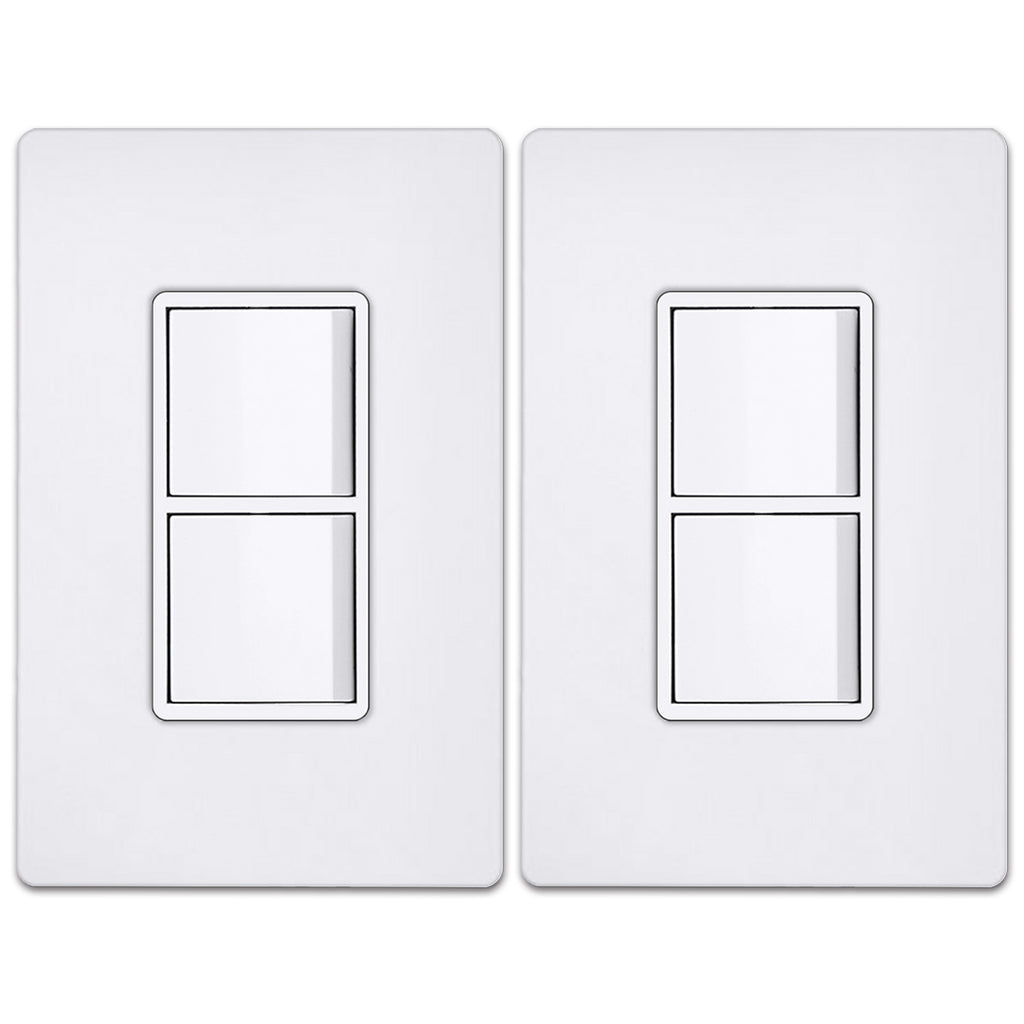 Pack] BESTTEN Double Switch With Wallplate, 15A/120V Single Pole Co –  BESTTEN US