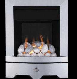 Brushed Steel Gas Fire