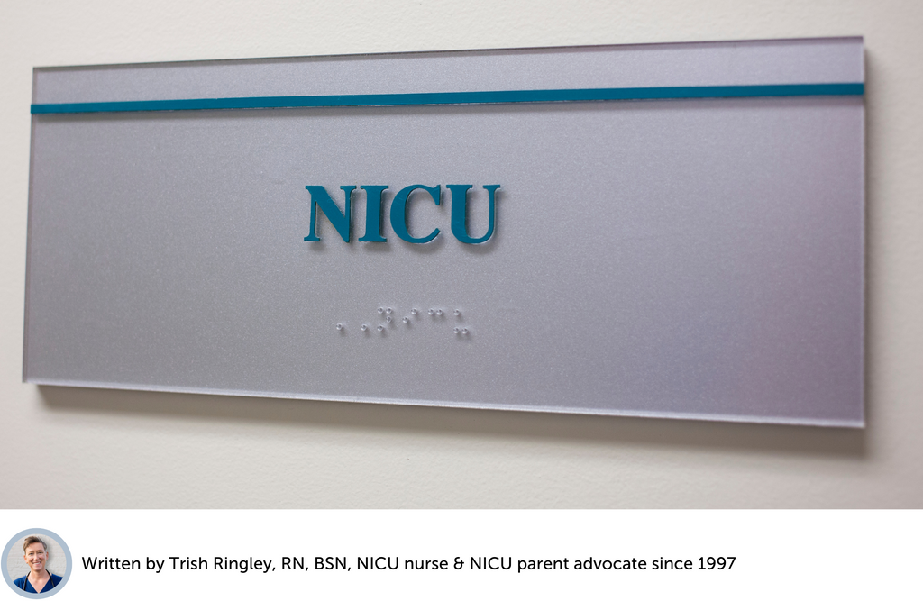 nicu hospital sign with braille