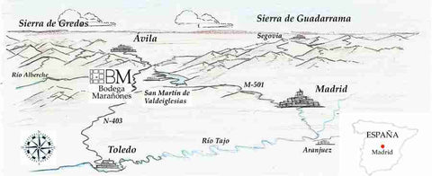 Mapa situación de la Bodega Marañones