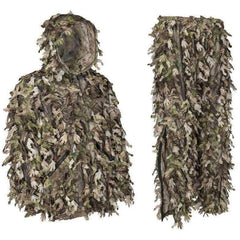 Mossy Oak Camouflage Leafy Jacket - 1/2 Zip - With Hood - Lightweight