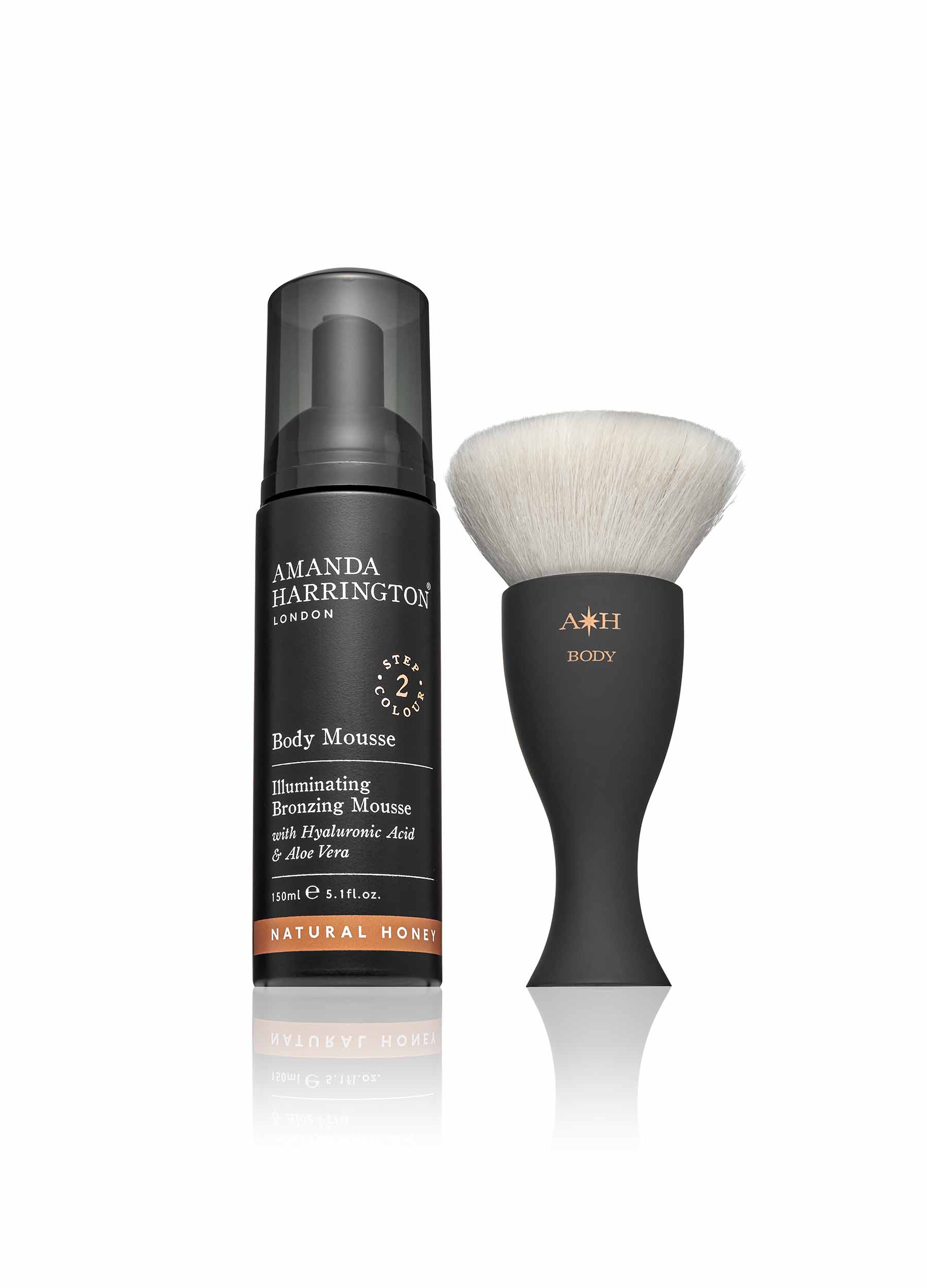 Bronze & Sculpt Body Duo - Mousse & Body Brush / Natural Olive