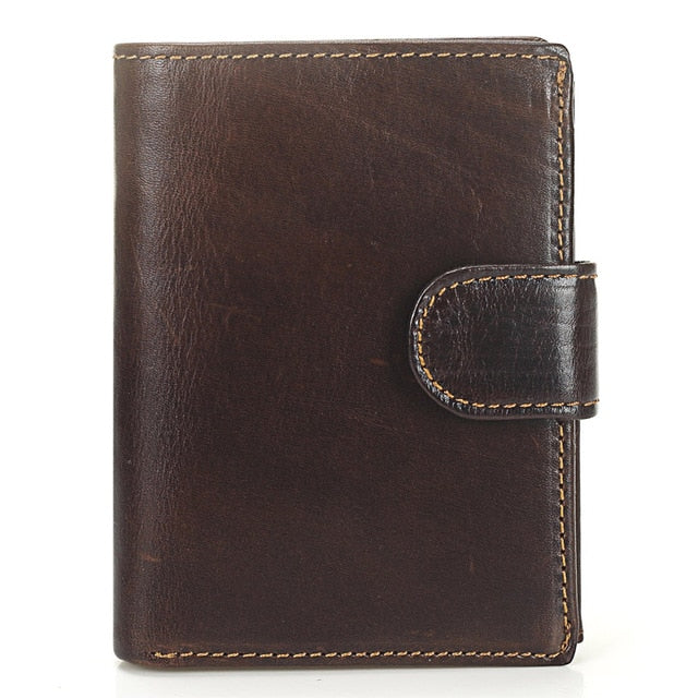 MISFITS Vintage Men Wallet Genuine Leather Multifunctional Cowhide Coin Pocket Photo Card Holder