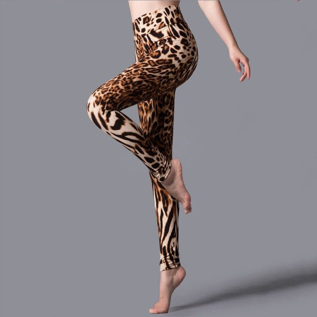 YRRETY Leggings Women Leopard Print Spring And Autumn High Elasticity Pant