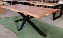 table industrielle bois acacia