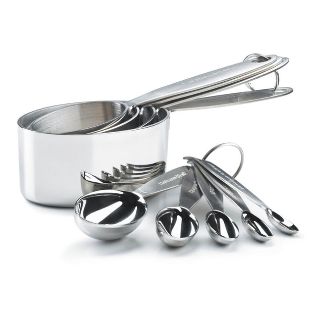 MegaChef 14-Piece Stainless Steel Measuring-cup and Spoon Set with Mixing  Bowls 985117407M - The Home Depot