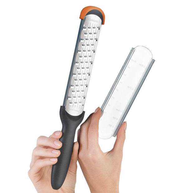 Choice 9 1/2 6-Sided Stainless Steel Box Grater with Soft Grip