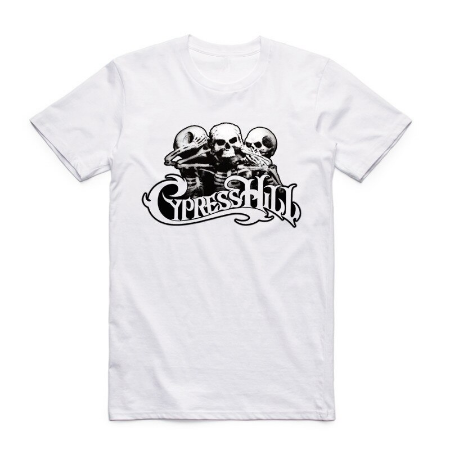 Cypress Hill ''Skulls Logo'' White T-Shirt – Vintage Rap Wear