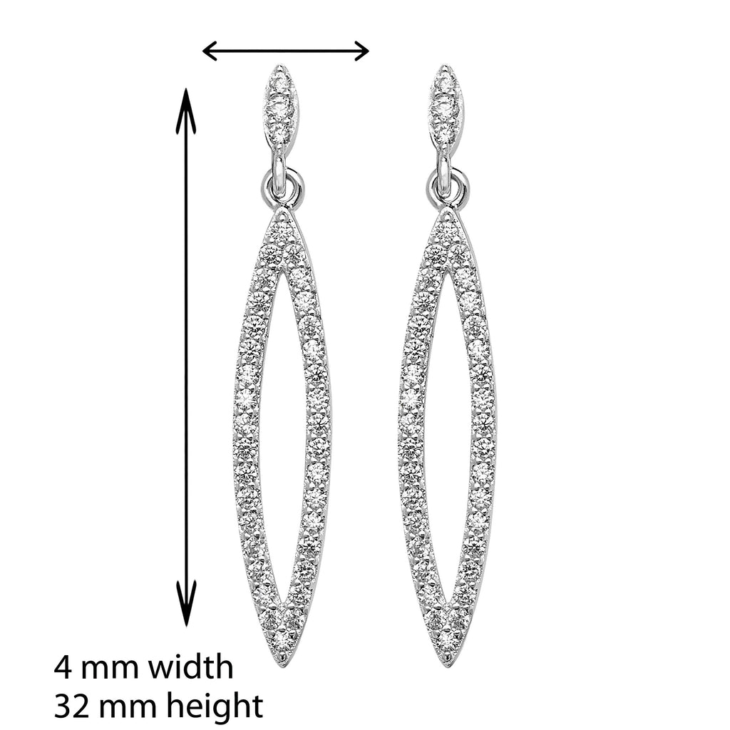 Sterling Silver And Crystal Bridal Earrings by Beginnings  Look Again