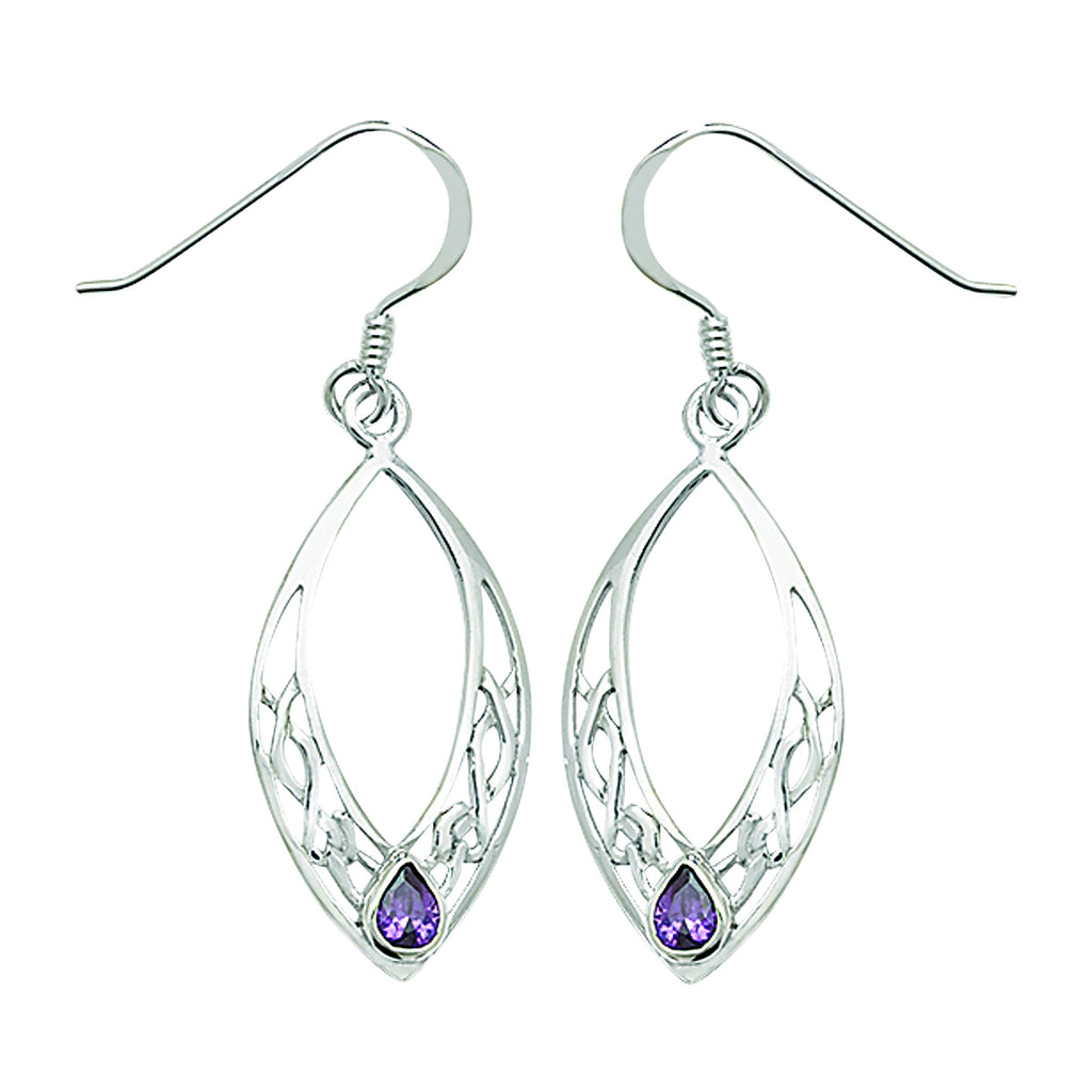 Sterling Silver Celtic Knot Drop Earring - Hypoallergenic