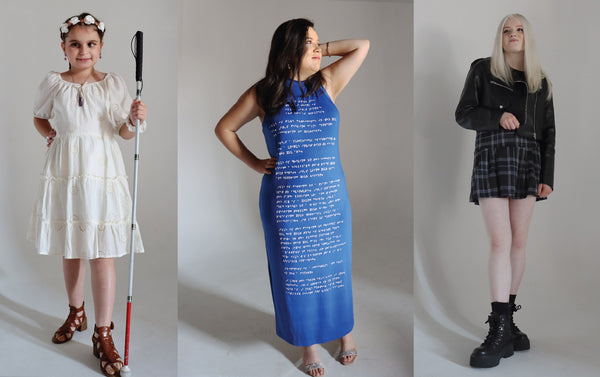 Photoshoot with 3 visually impaired models