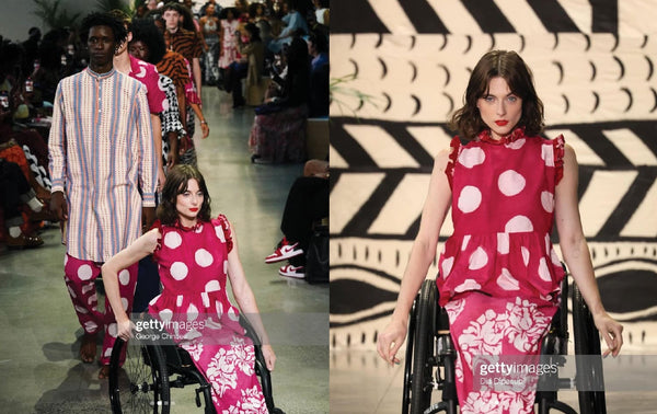 Bri Scalesse models at NYFW in her wheelchair