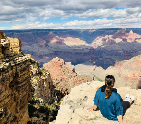 Anne overlooking the Grand Canyon