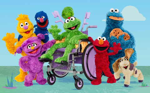 A group of Sesame Street characters