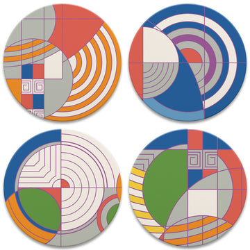 Rug Designs Square Coasters, Set of 4 – Frank Lloyd Wright Foundation