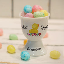 Load image into Gallery viewer, Personalised Easter Chick Bone China Egg Cup
