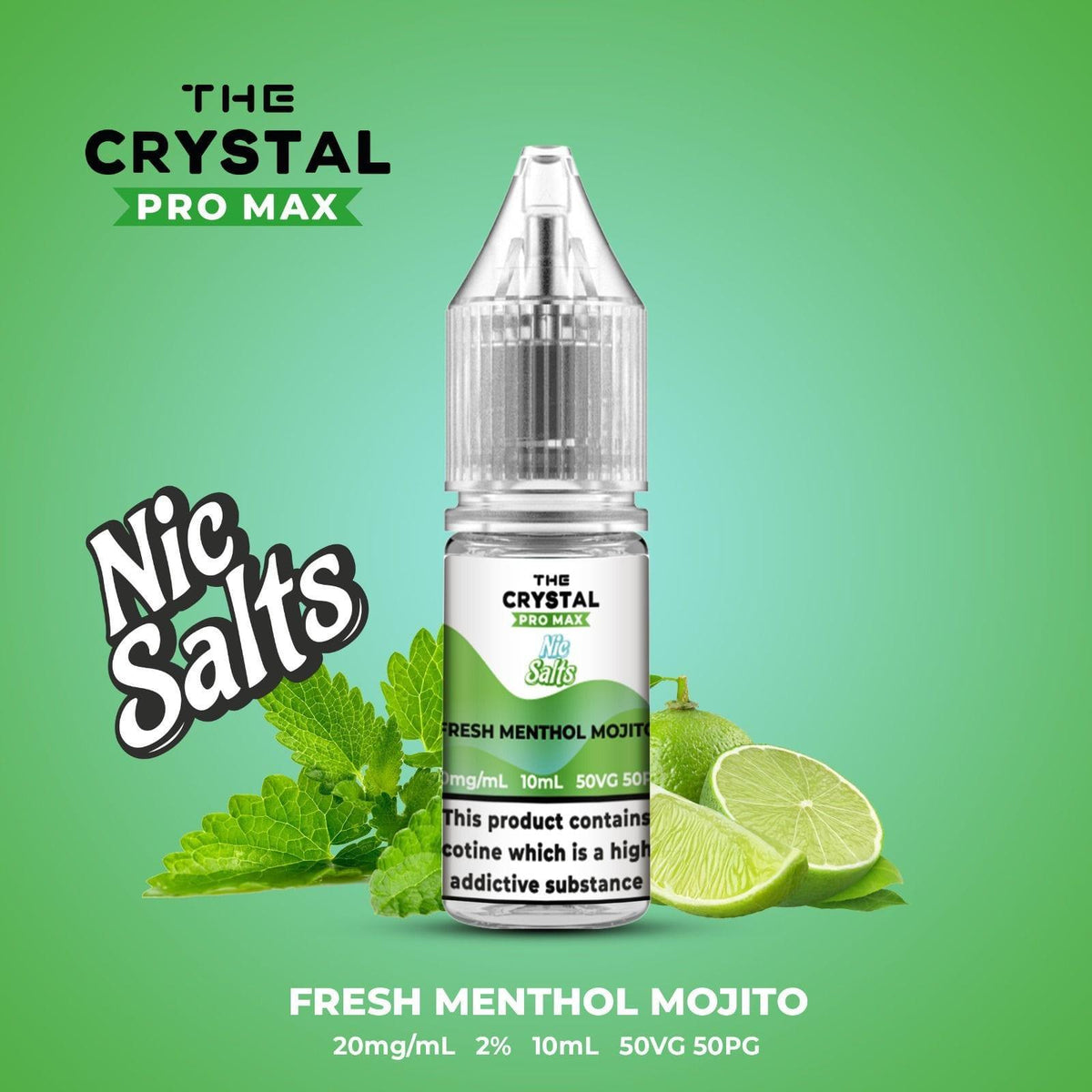 The Crystal Pro Max Vape Nic Salts 10ml - Box of 10 - YD VAPE STORE