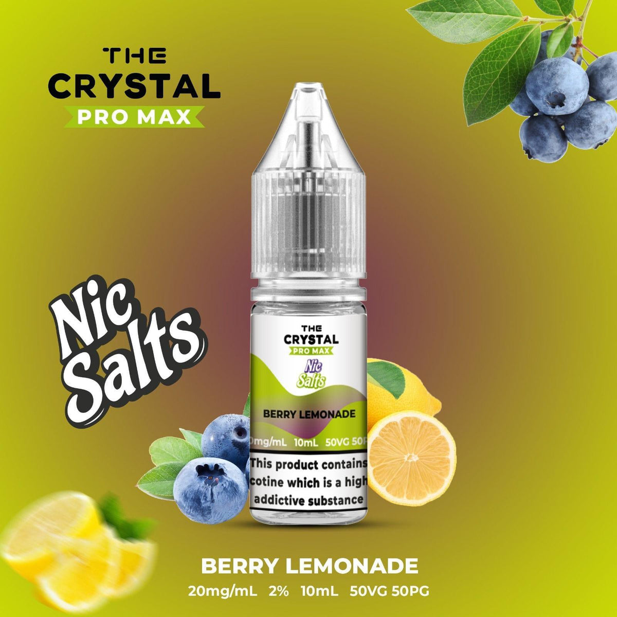 The Crystal Pro Max Vape Nic Salts 10ml - Box of 10 - YD VAPE STORE