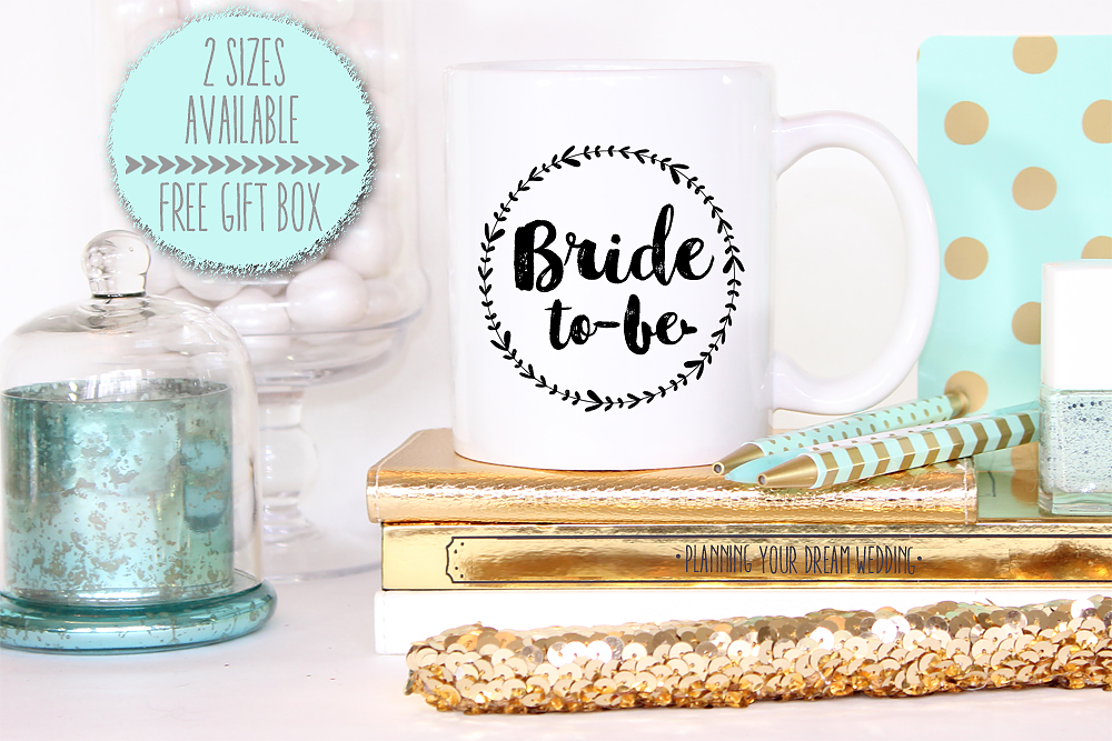 Bridal Party Personalized Mugs, Engagement Gift for Bride to Be