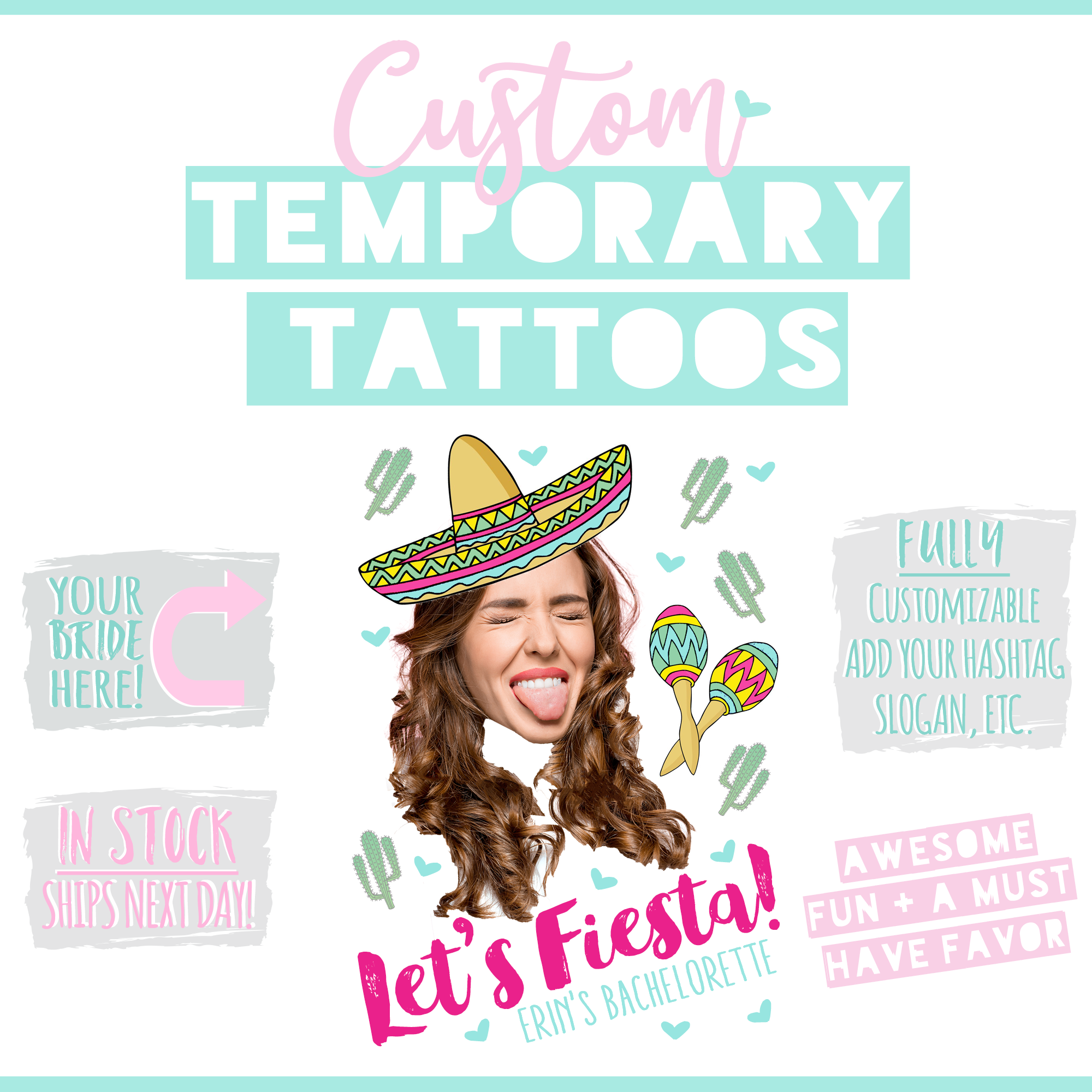 Temporary Tattoo 4 Bachelorette Party Custom Wrist Tattoos  Etsy  Spose  tatuate Tatuaggio freccia Tatuaggi finti