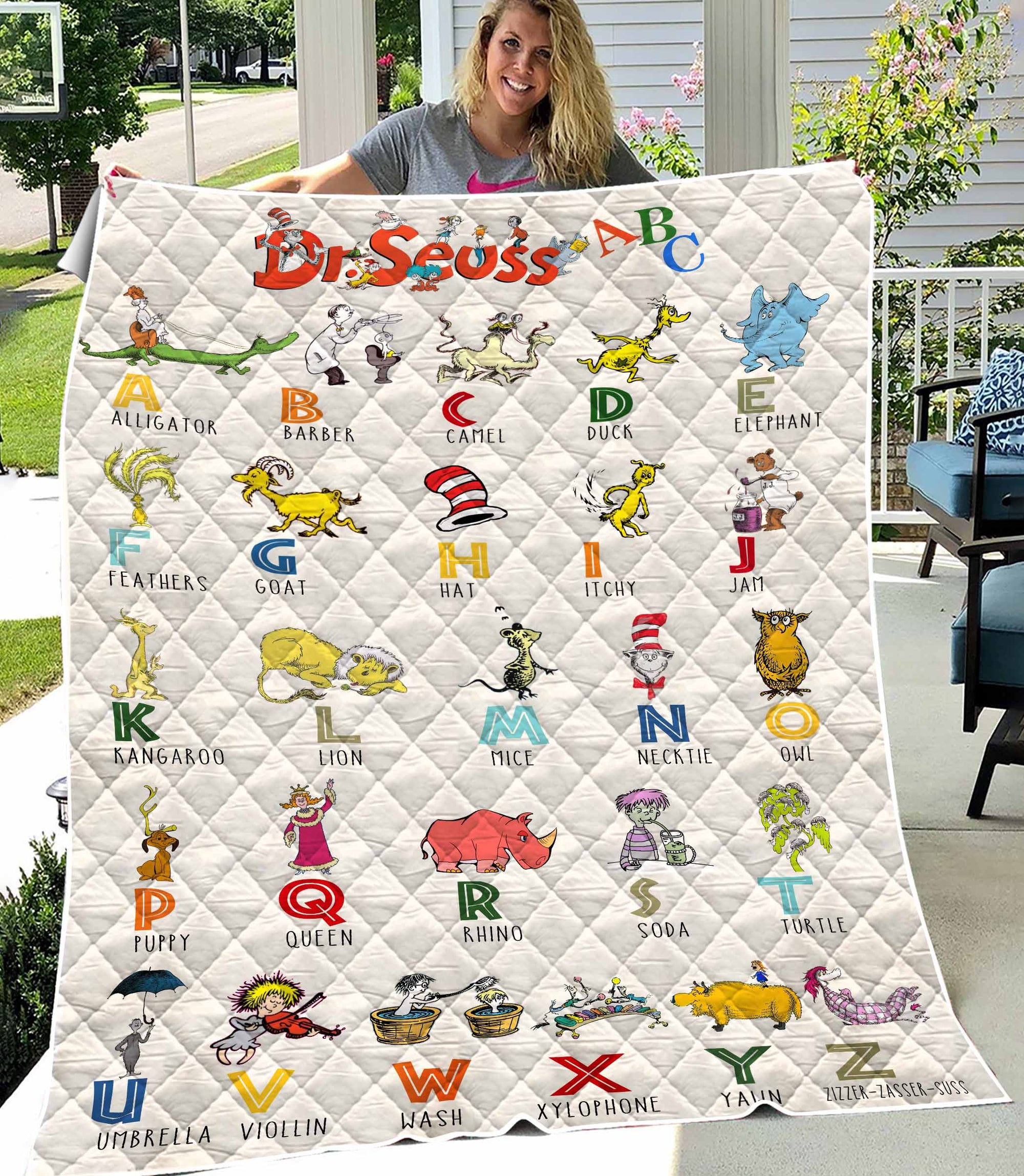 Walgal Store Teacher Alphabet Quilt Blanket Walgal Shop