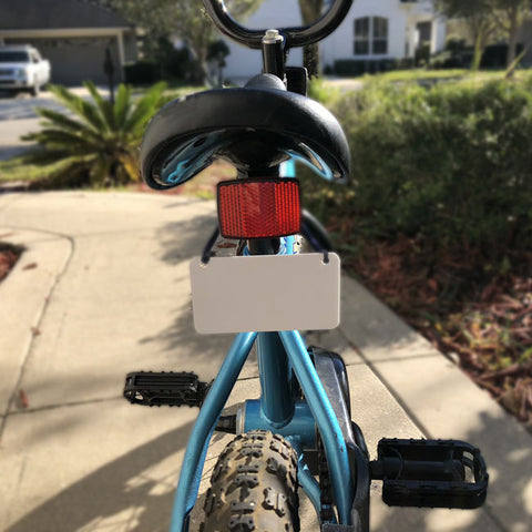 2.25 x 4 bike plate on 12" bike