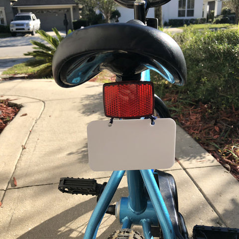 2.5 x 4 bike plate on 12" bike