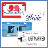 Bridal Just Married Personalized License Plates