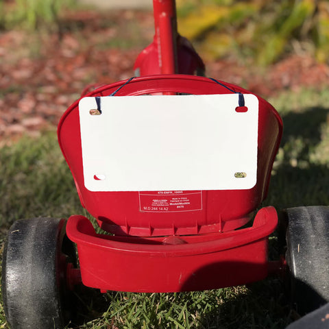 4x7 atv name plate on child's radio flyer