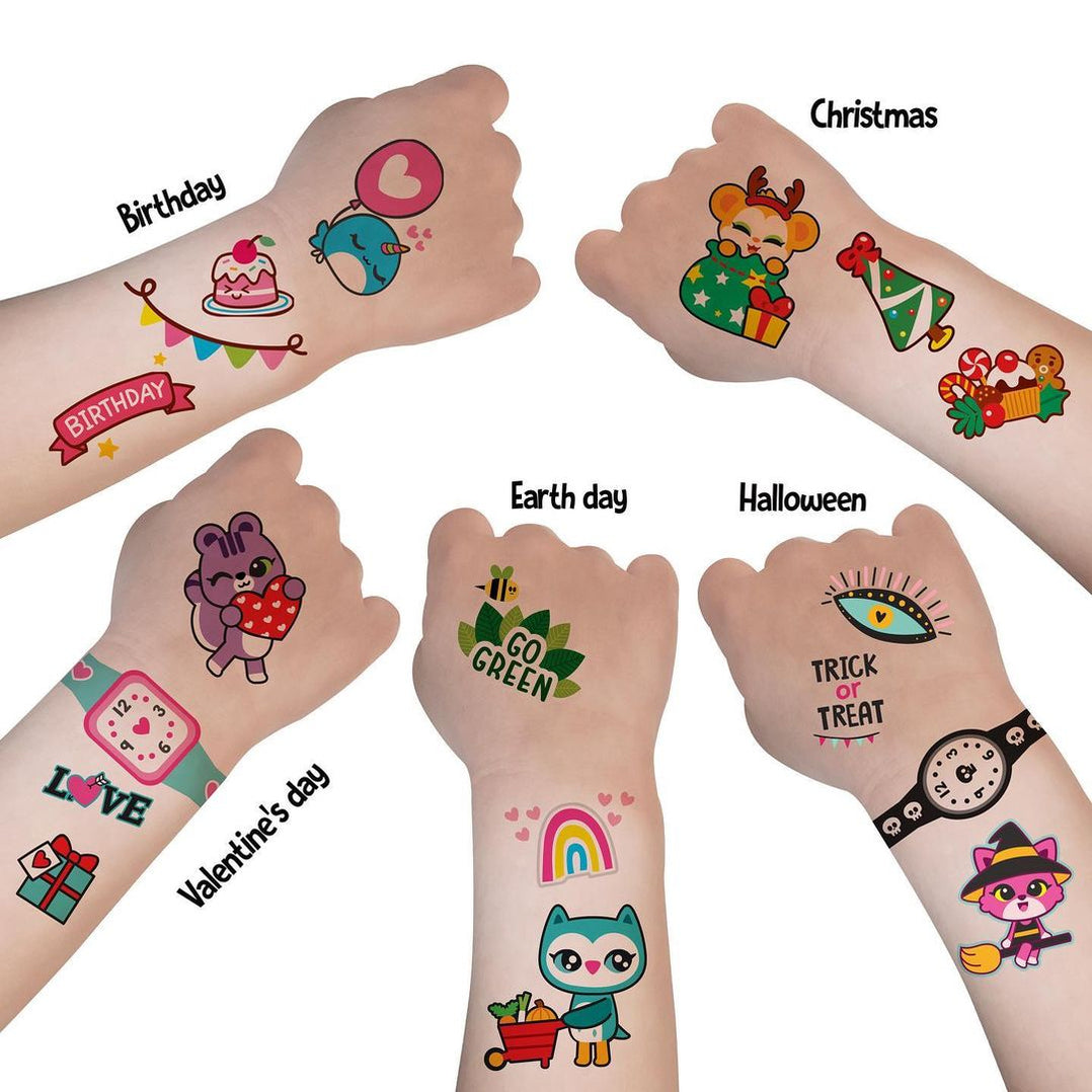 Temporary Tattoos for Kids (10 sheets/150 pcs inside) — SUYONCollection