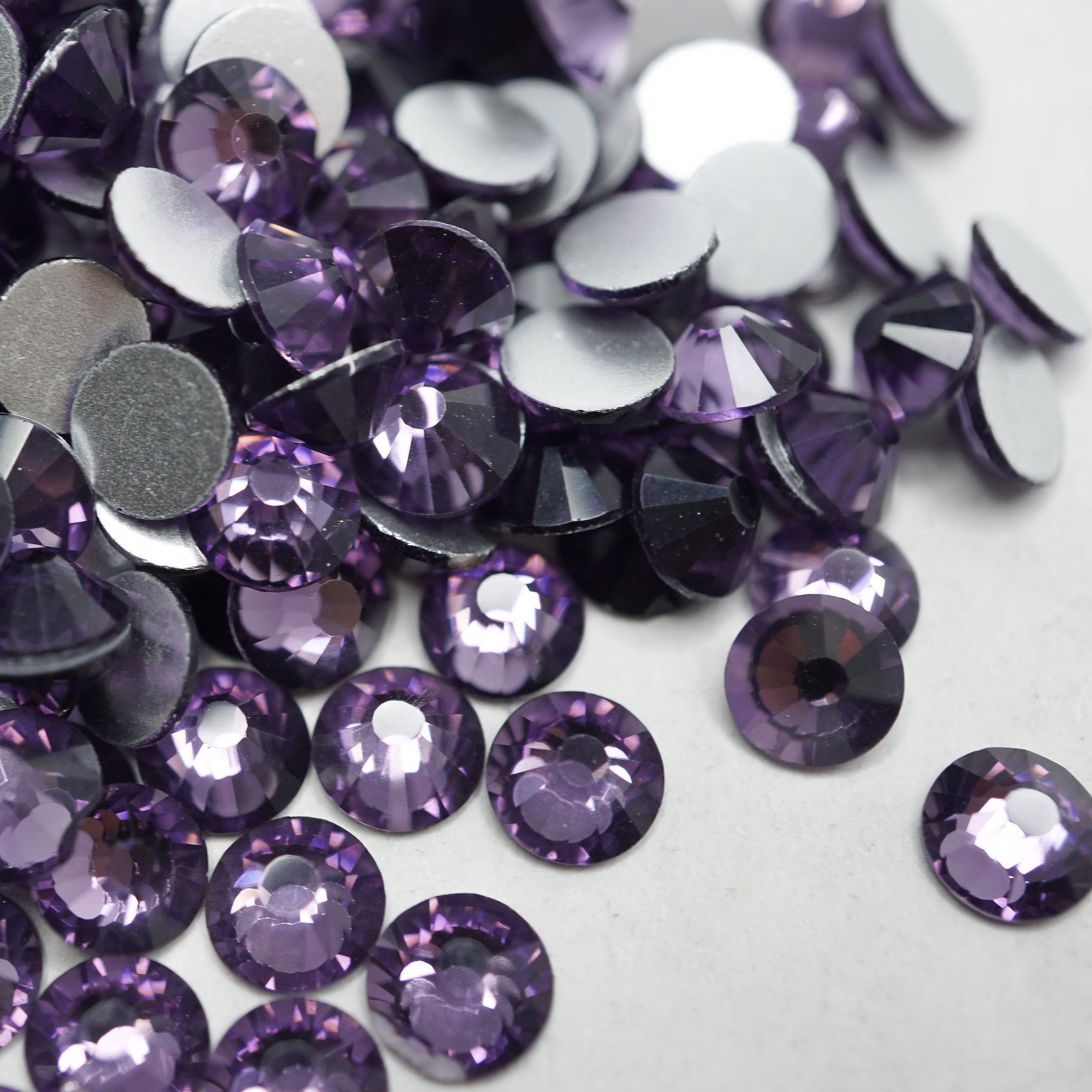 Purple Velvet Rhinestones - HQ glass Flat back #087 - VRISHAN