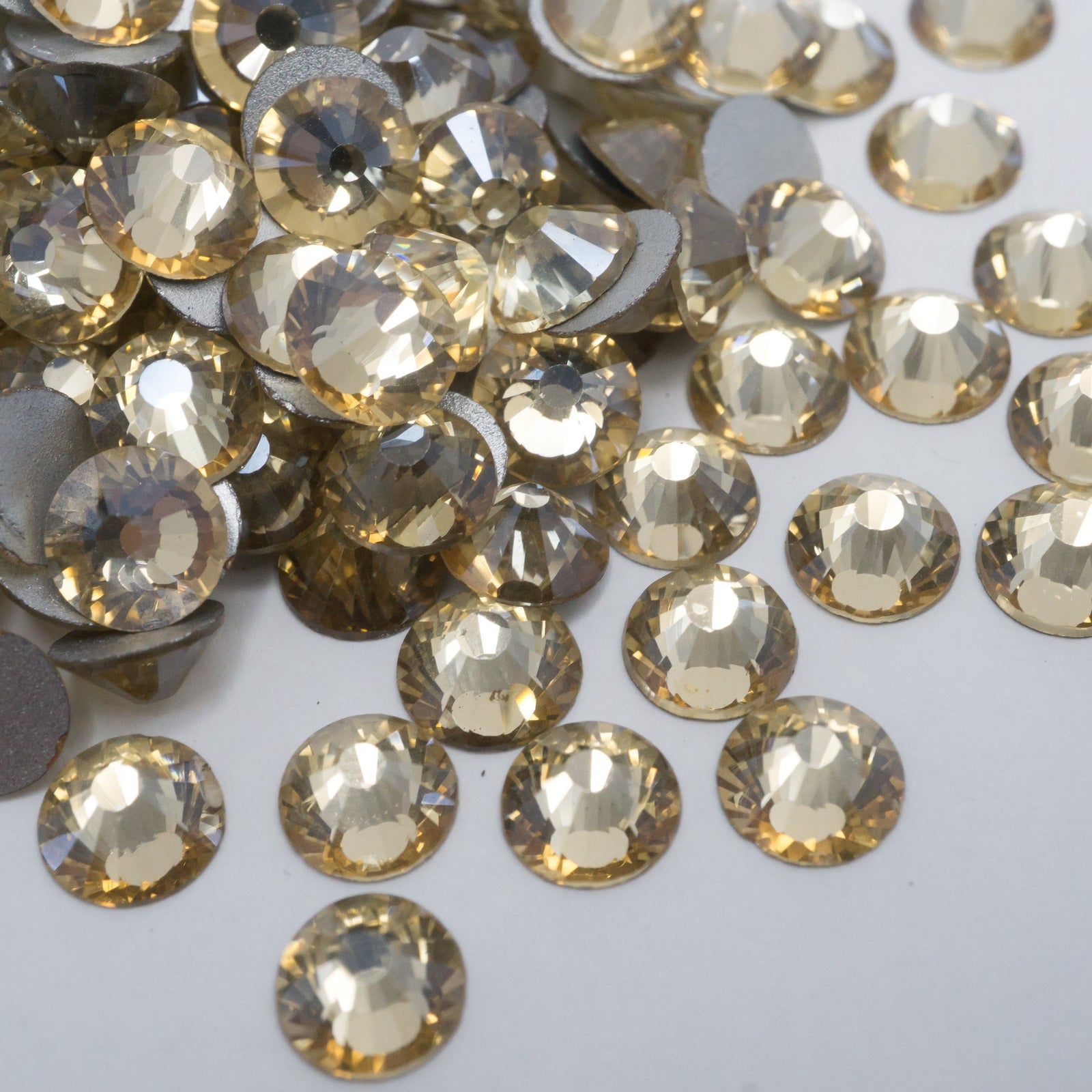 Multi-Size Crystal AB Rhinestones - GLASS- flat back