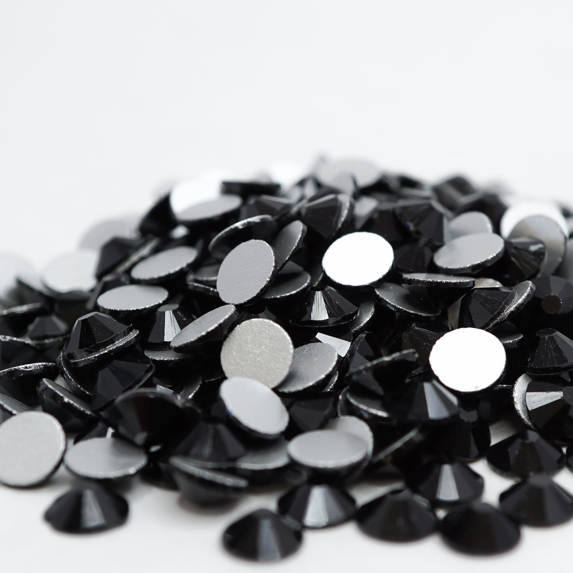 Black Diamond HQ glass Rhinestones flatback #002 - VRISHAN