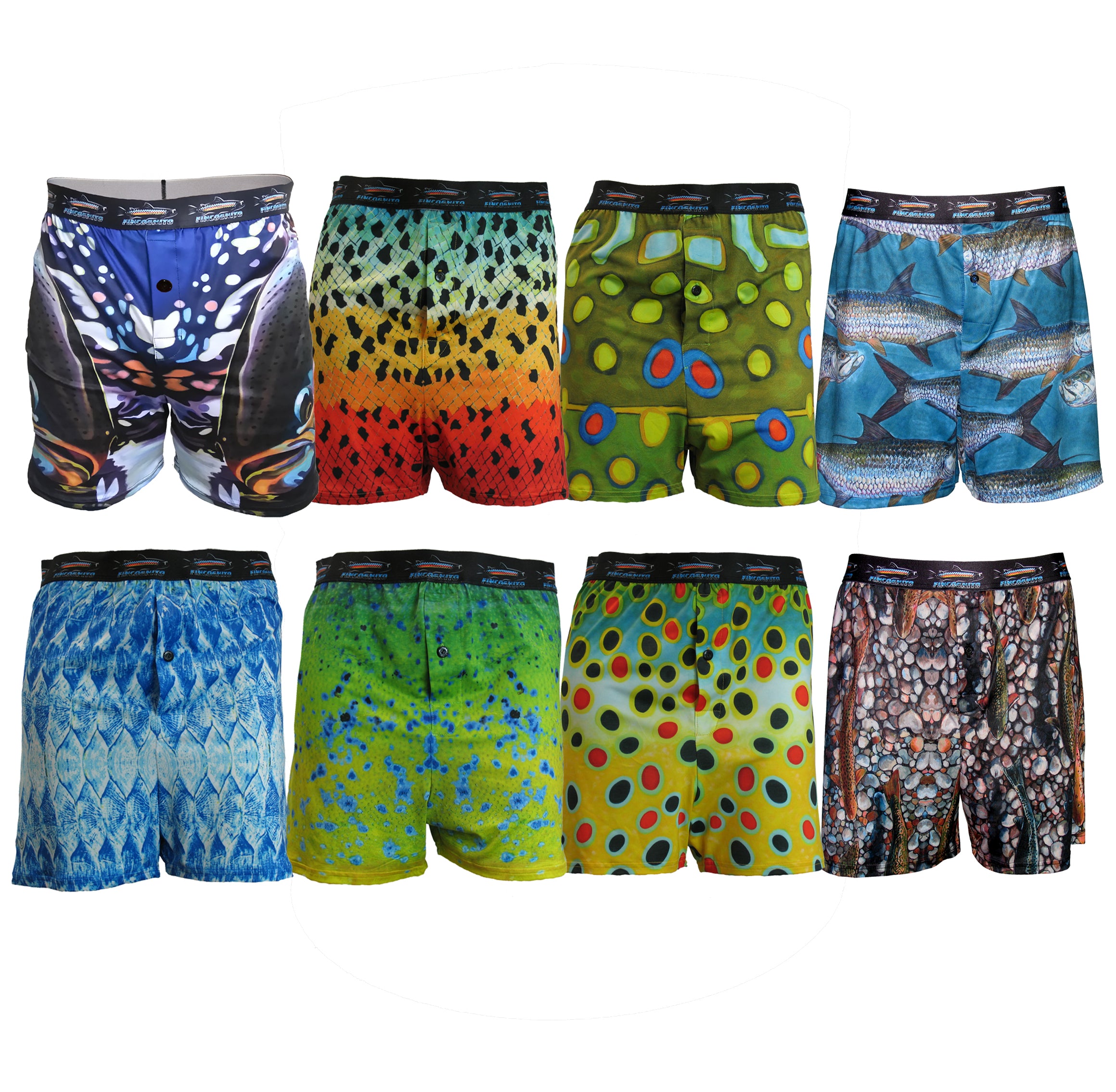 COMAAM Brook Trout Fly Fishing Men'S Boxer Shorts (Multi-Faceted