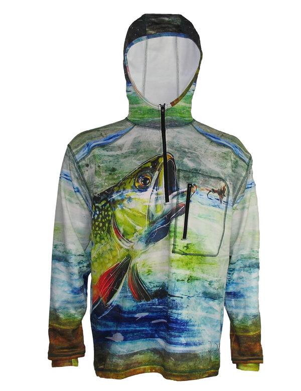 Heavyweight 1/4 Zip Graphic Fishing Hoodies Fly Fishing Apparel