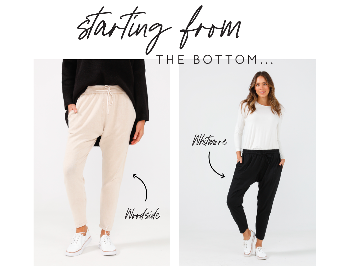 Starting from the bottom.... shop pants