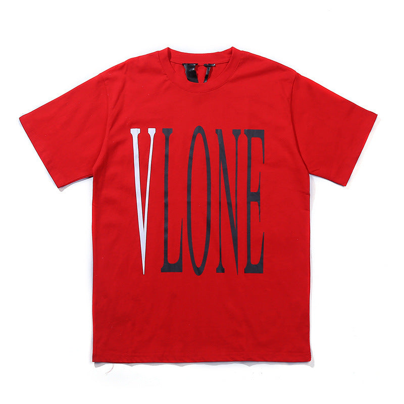 vlone red staple tee