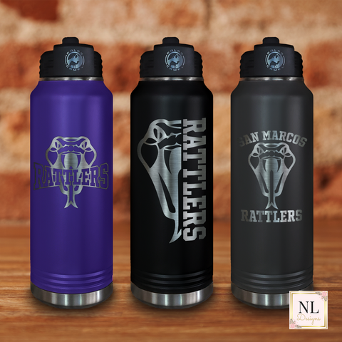 Yert - Sparta, TN Laser Engraved Water Bottle (Etched)