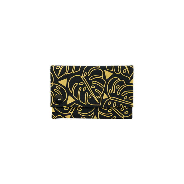 Petite Envelope Clutch • Hau • Gold on Black Fabric – Jana Lam Hawaii