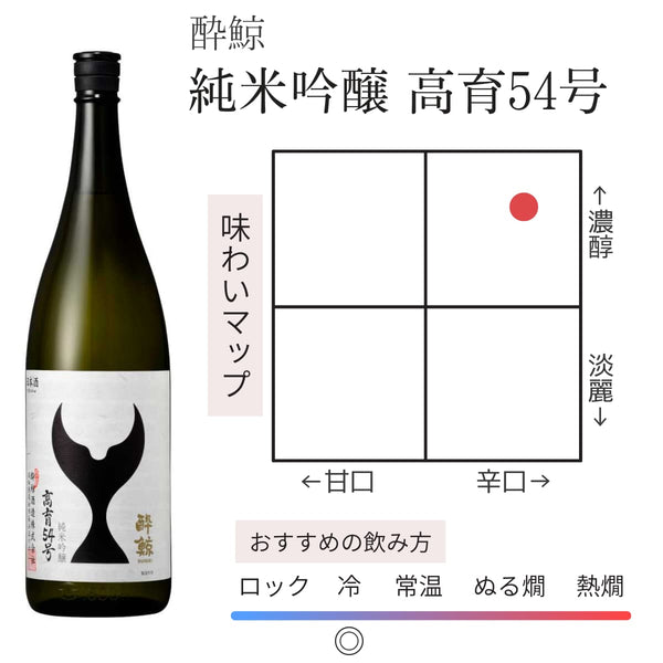 酔鯨 純米吟醸 高育54号 720mL | 近藤酒店