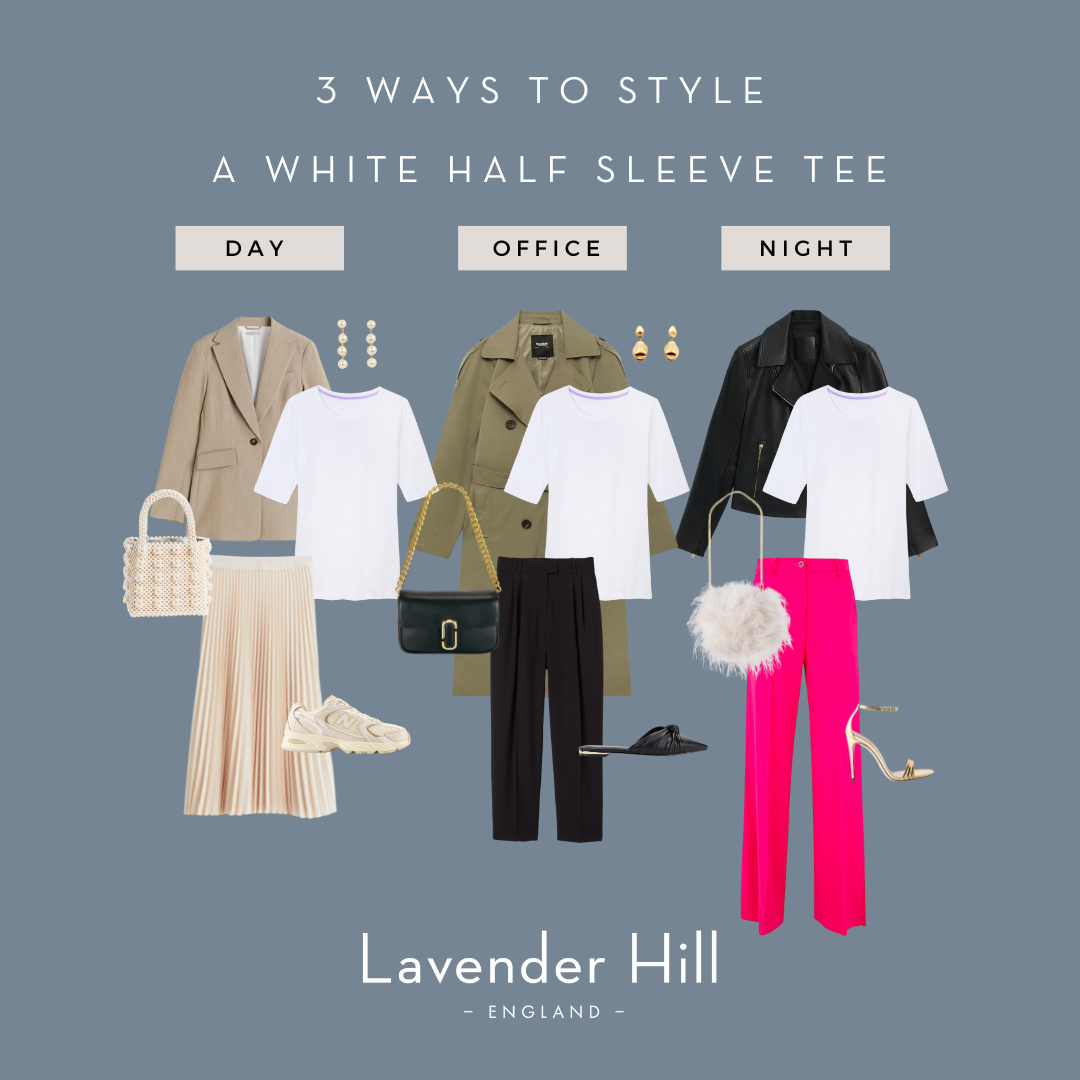 How to style a mid sleeve white t-shirt