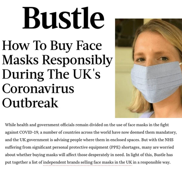 Bustle Talks How To Buy Face Masks Responsibly - Featuring Lavender Hill Clothing And Their New Face Masks
