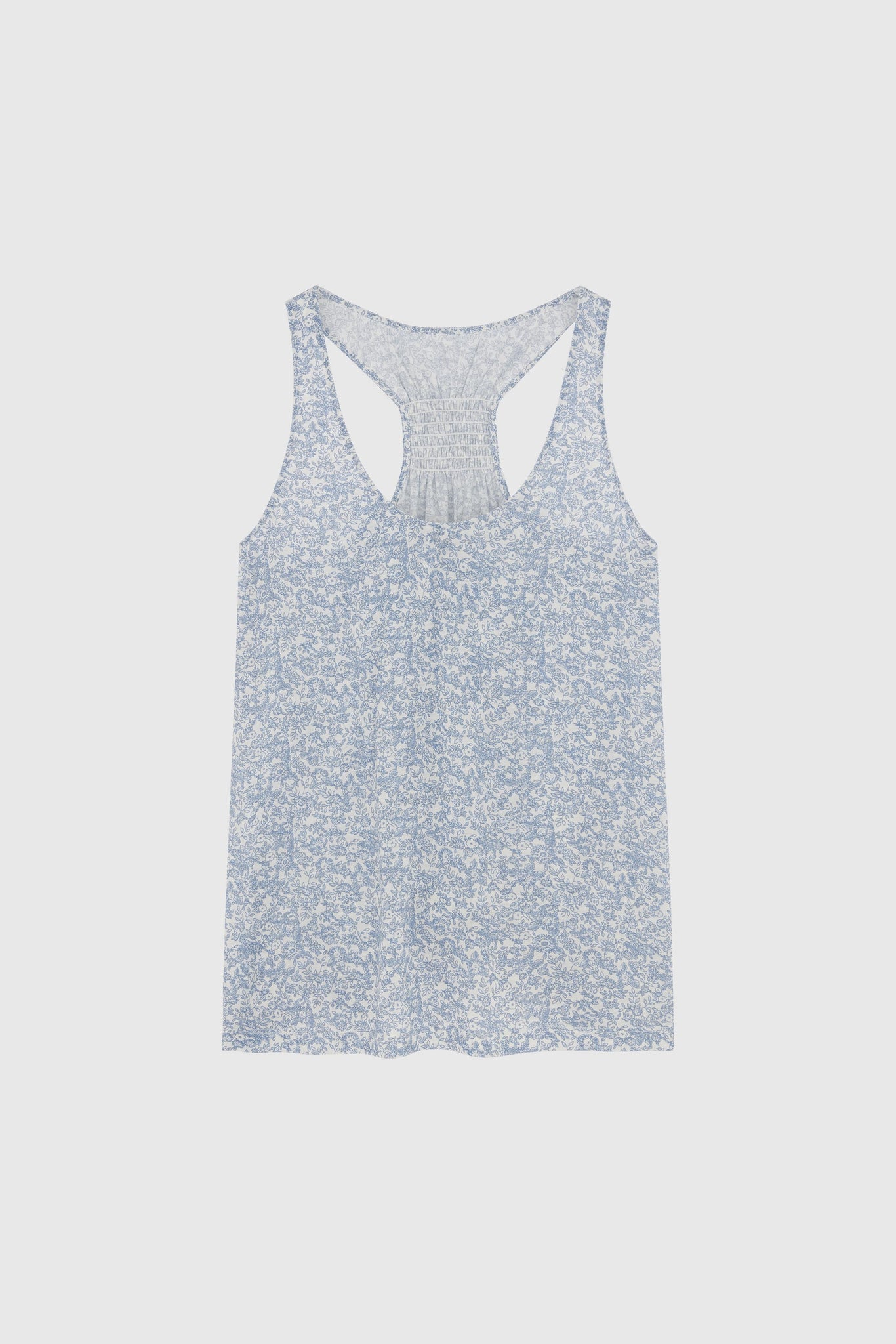 Warm & Cosy Organic Cotton Tank Top - Ivory & Violet