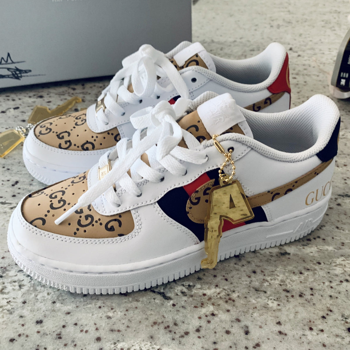 Gucci Nike Air Force 1s Custom Handmade Edition | ubicaciondepersonas ...