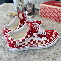 customized checkered vans