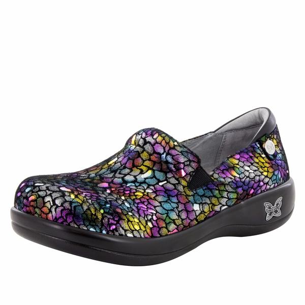 alegria keli black embossed paisley